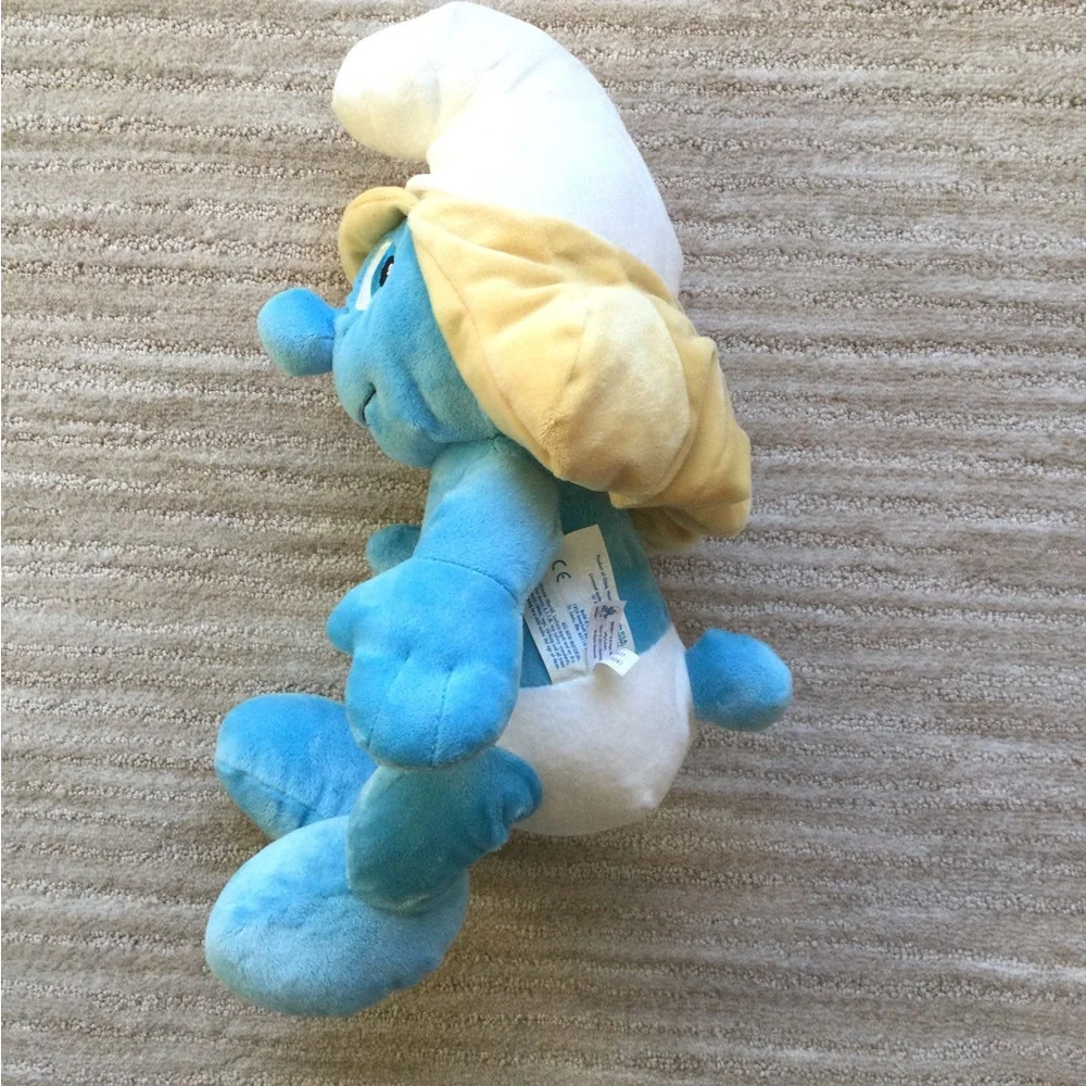 Build a Bear Blue White Smurf Movie Plush Smurfette Stuffed Animal Toy 16”